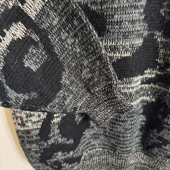 Vintage Permit Men's Mock Neck Sweater Gray Black Design Size Large - Picture 4 of 6